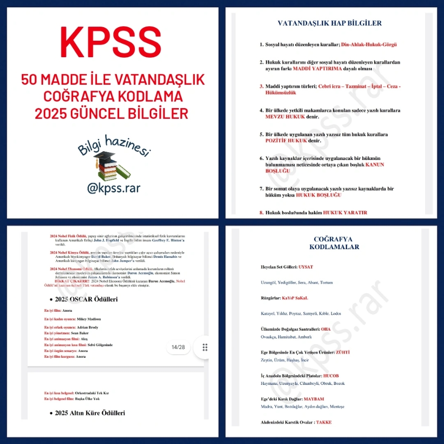 KPSS | Vatandaşlık - 2025 Güncel - Coğrafya