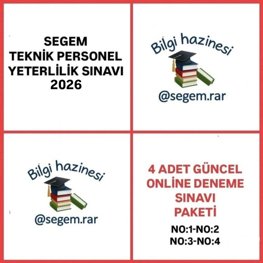 SEGEM | 4'lü Deneme Sınavı - Teknik Personel Yeterlilik Sınavı